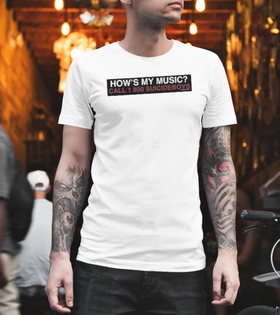 G59 Merch Bumper Sticker How's My Music Call 1 800 Suicideboys T-Shirt