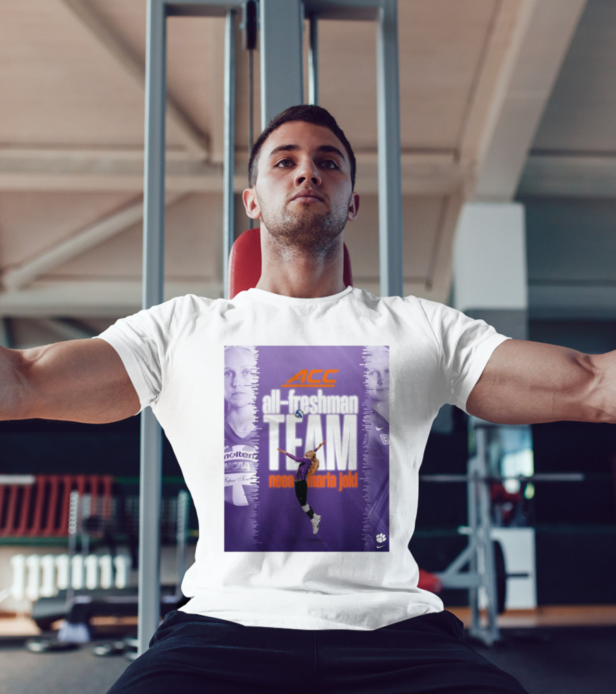 Clemson Tigers ACC All-Freshman Team Neea Maria Joki Volleyball Achievement T-Shirt