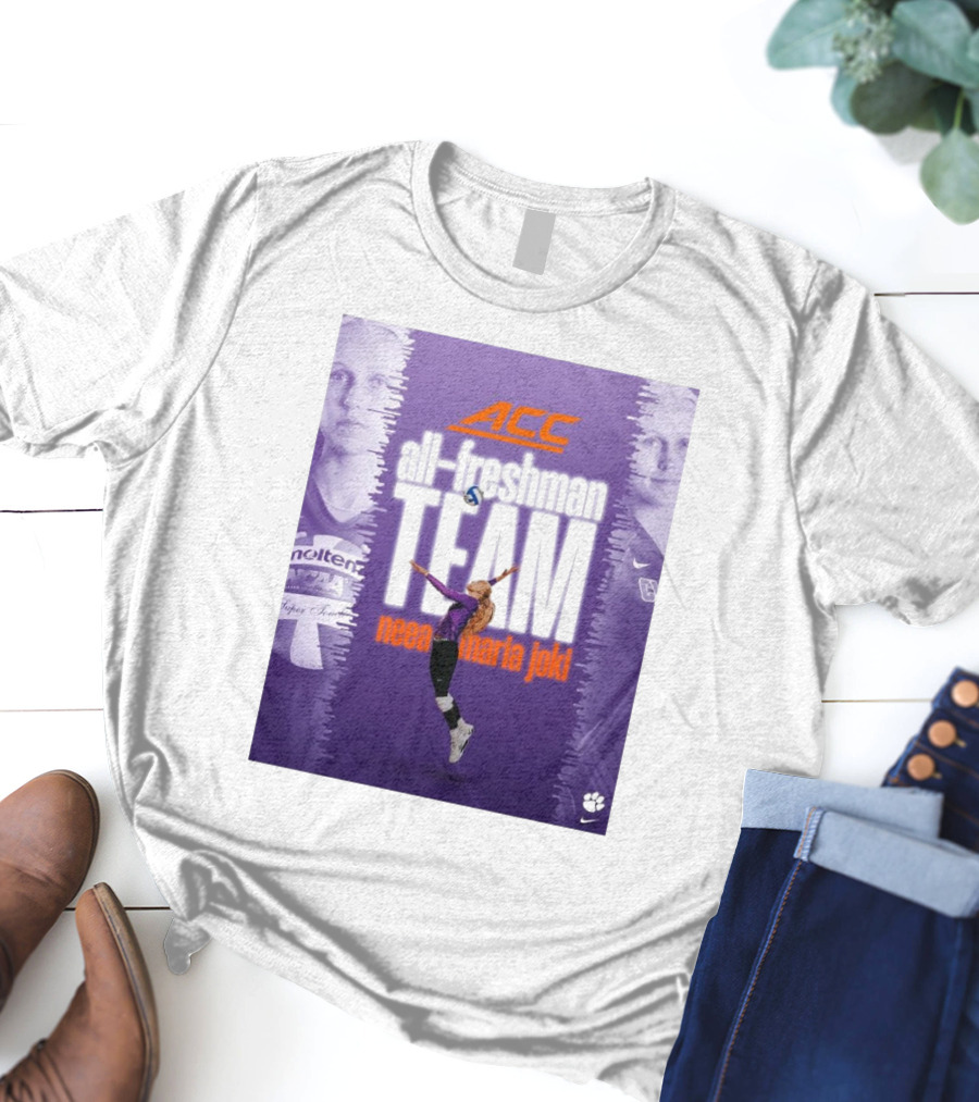 Clemson Tigers ACC All-Freshman Team Neea Maria Joki Volleyball Achievement T-Shirt