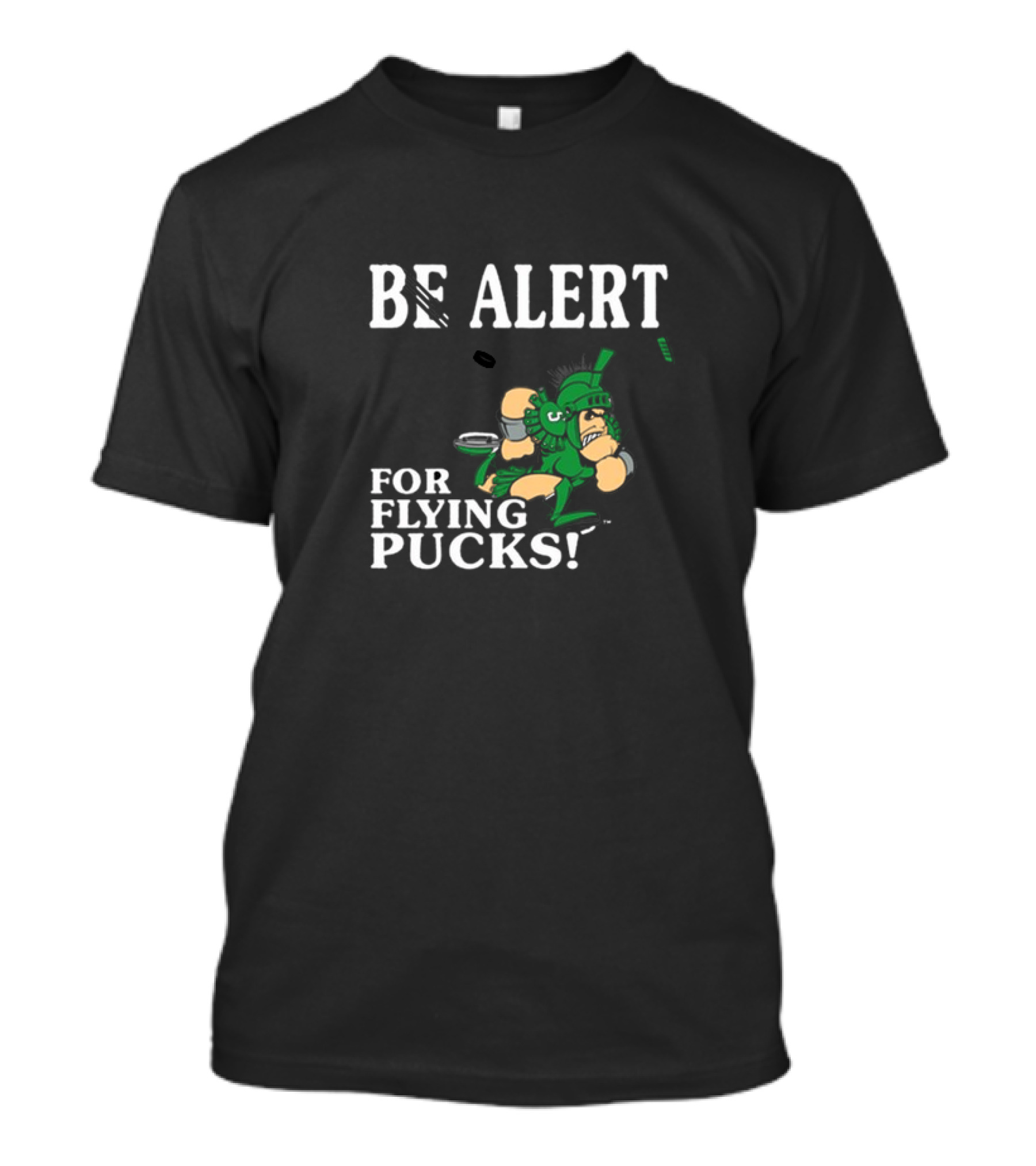 Michigan State Be Alert For Flying Pucks Hockey Spartan T-Shirt