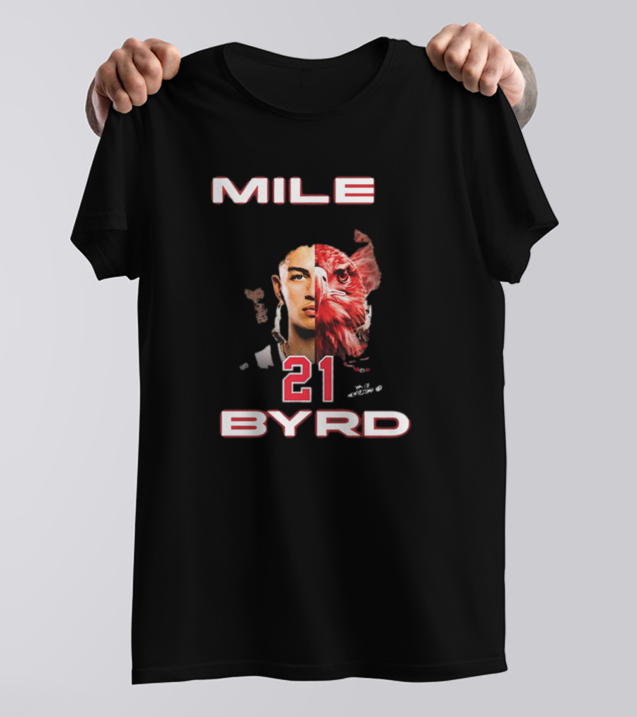 Mile Byrd #21 San Diego State Aztecs Sons Of Montezuma Eagle Face T-Shirt