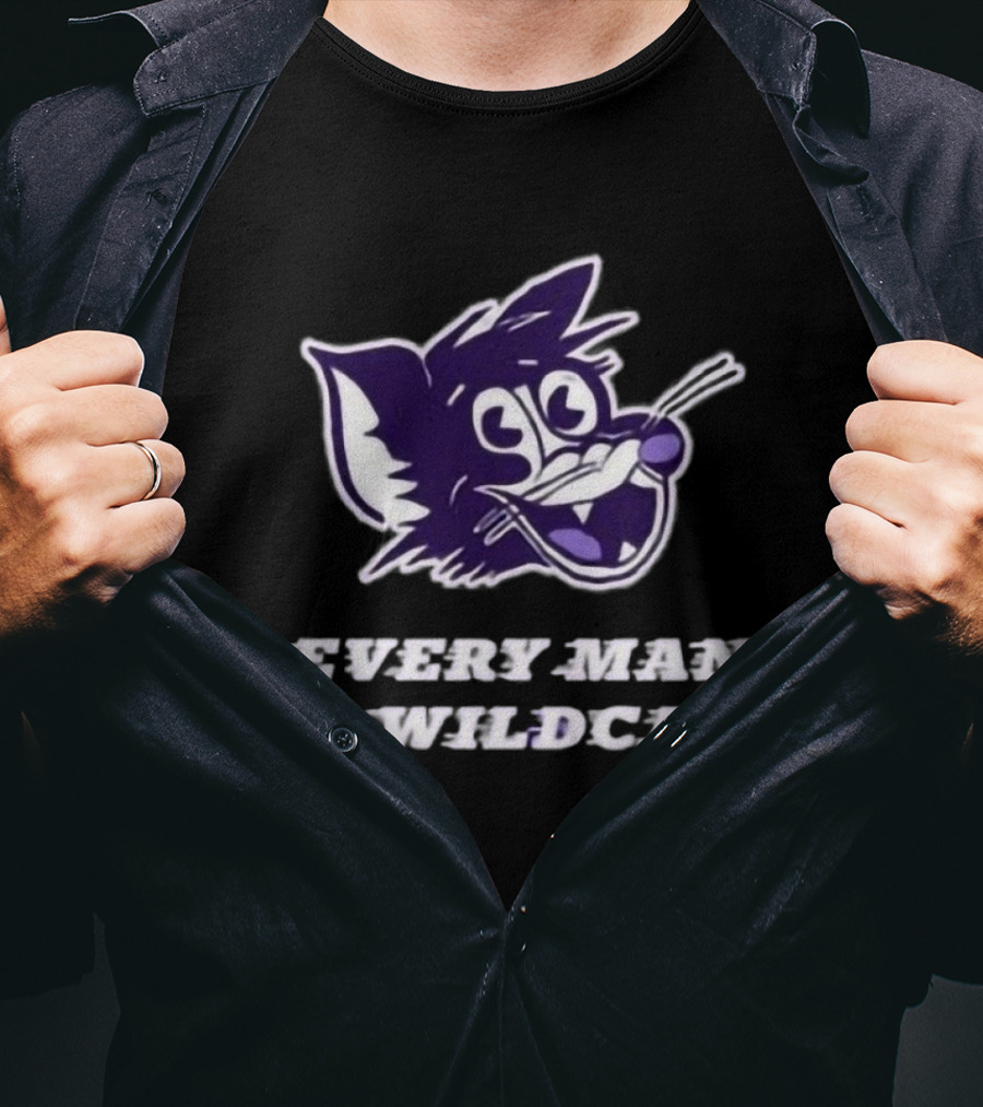 Every Man A Wildcat K-State Purple Wildcats Rally Pride T-Shirt