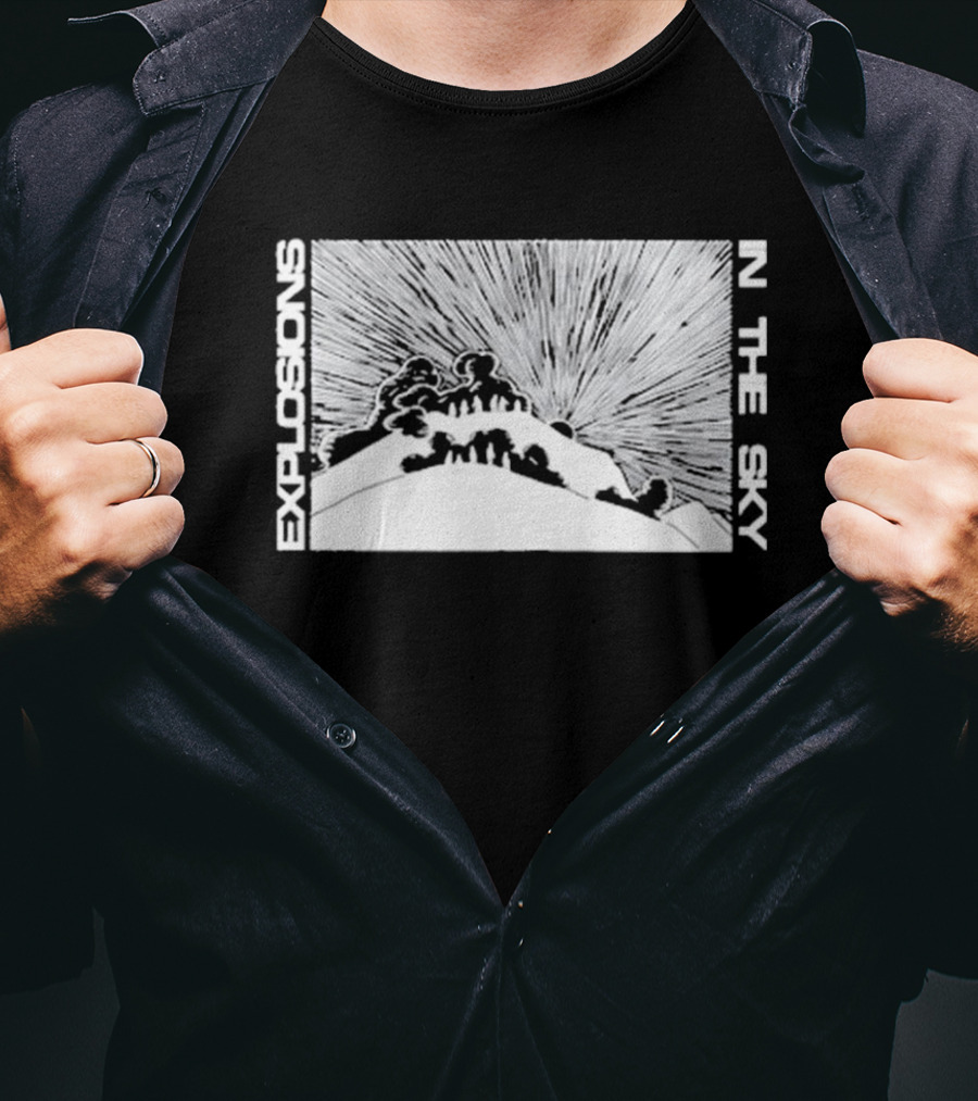 Explosions In The Sky End Mountain Eruption Scene T-Shirt