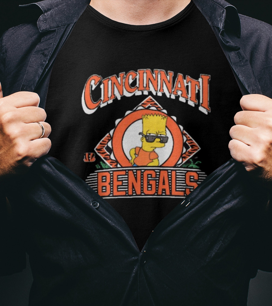 Cincinnati Bengals NFL Bart The Simpsons T-Shirt