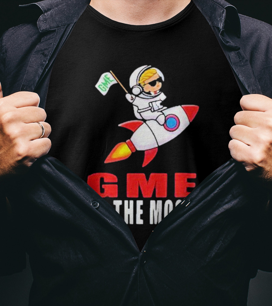 GME WallStreetBets To The Moon Astronaut Rocket T-Shirt