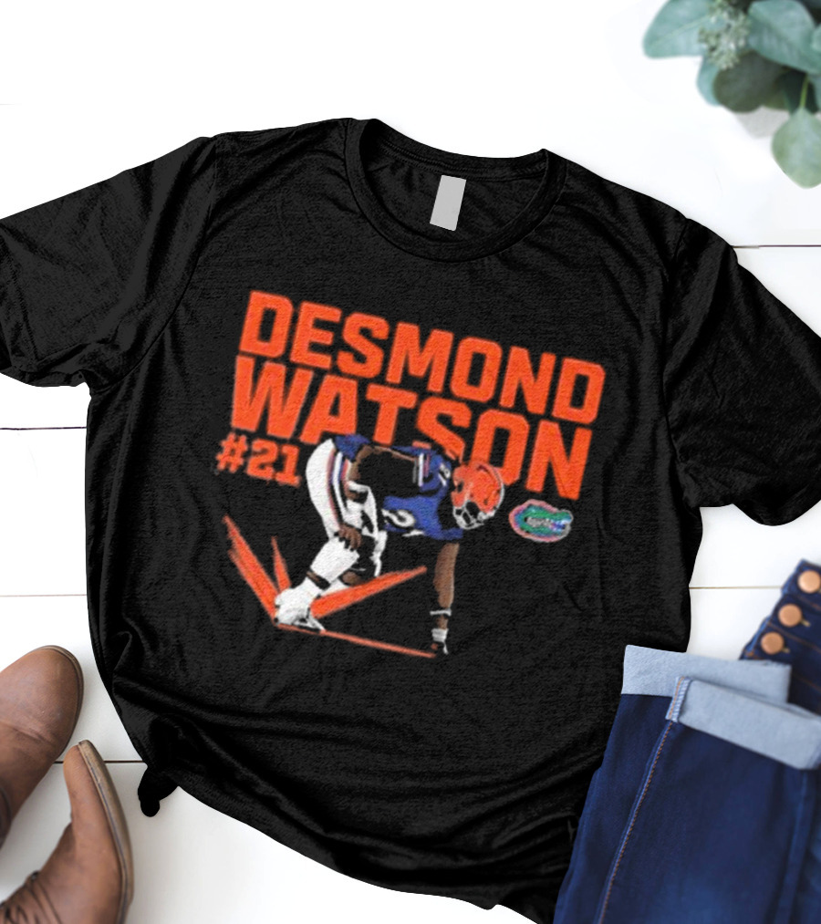 Desmond Watson #21 Florida Gators NCAA Football Caricature T-Shirt