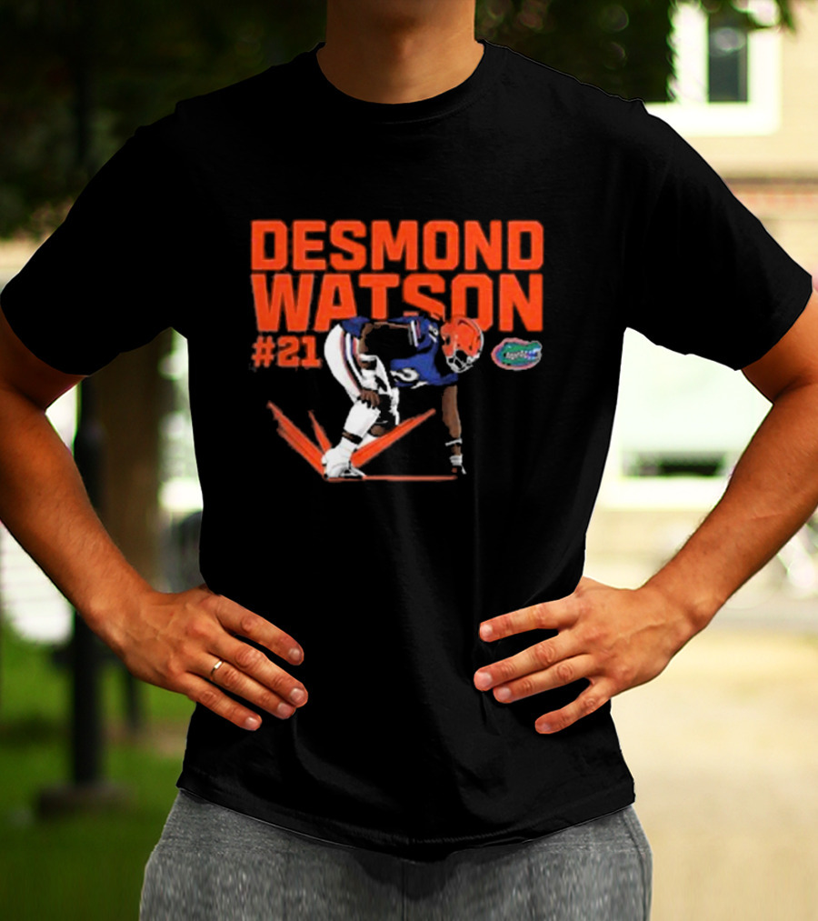 Desmond Watson #21 Florida Gators NCAA Football Caricature T-Shirt