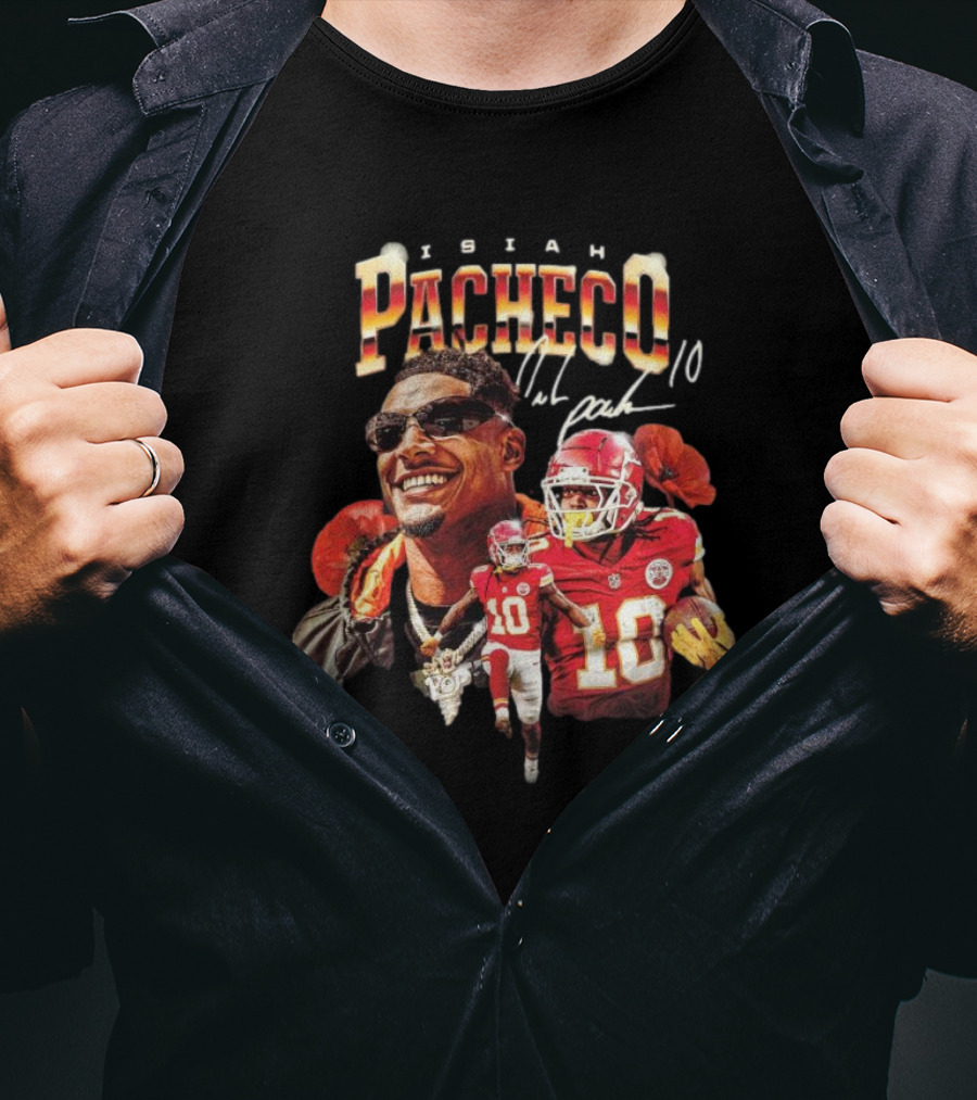 Isiah Pacheco Kansas City Chiefs NFL Signature 10 T-Shirt