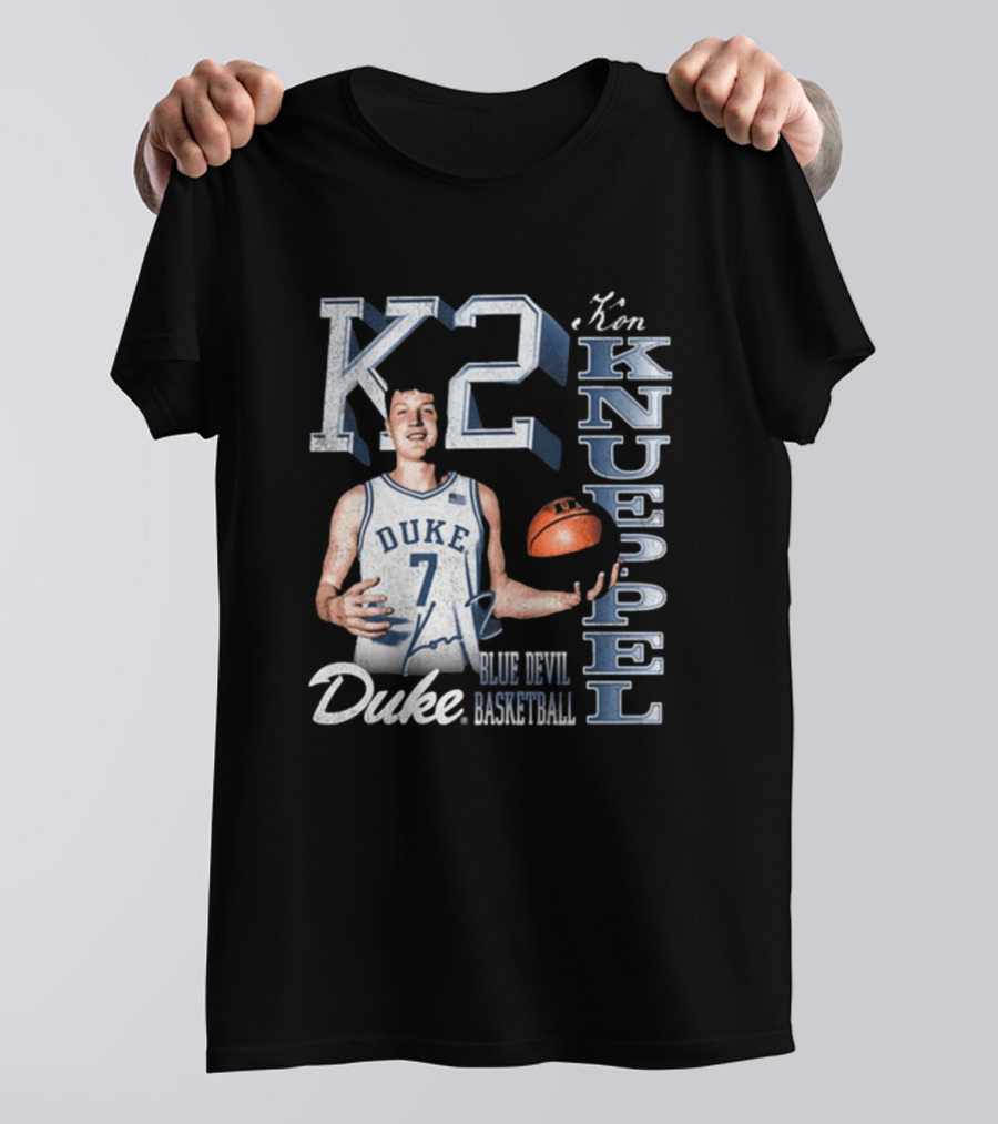 Kon Knueppel K2 Duke Blue Devils Basketball 90s Signature T-Shirt