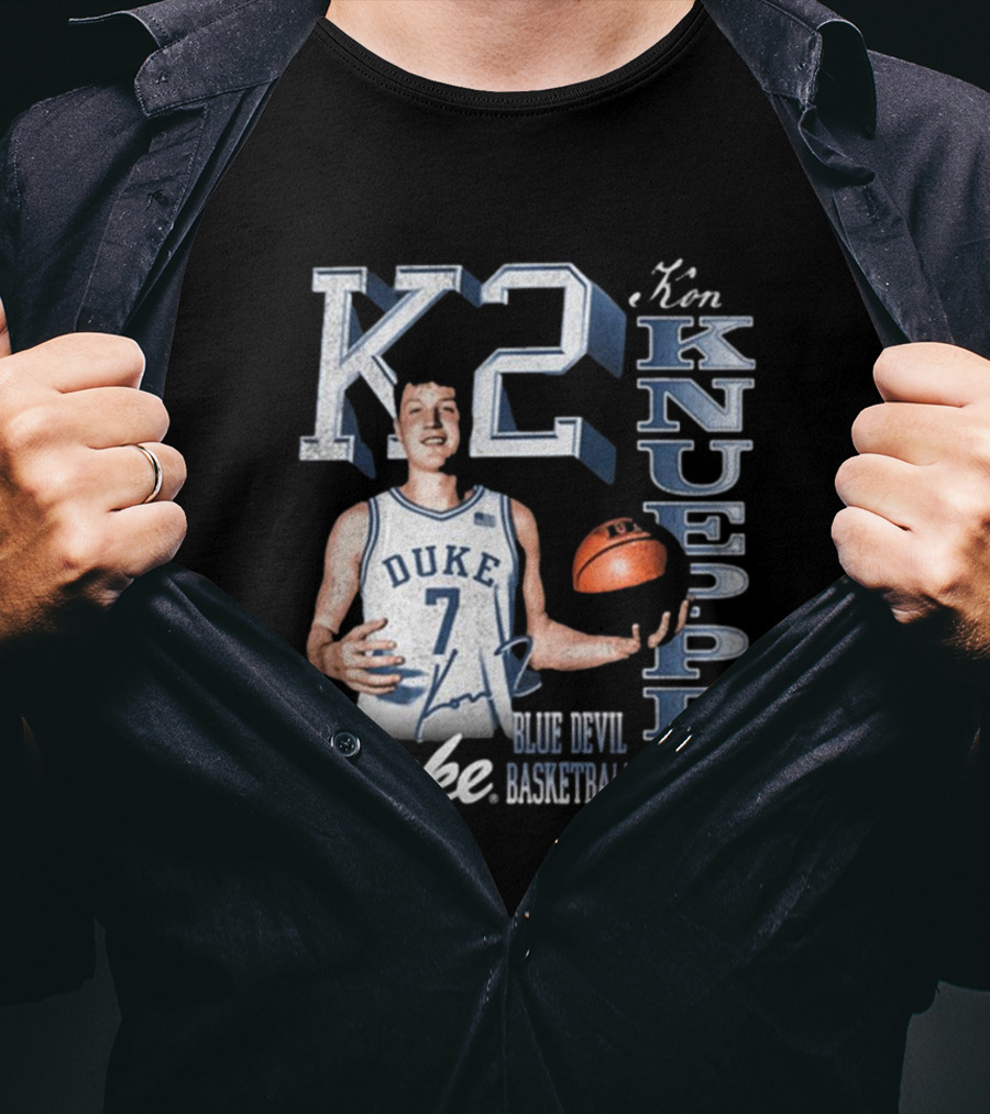 Kon Knueppel K2 Duke Blue Devils Basketball 90s Signature T-Shirt