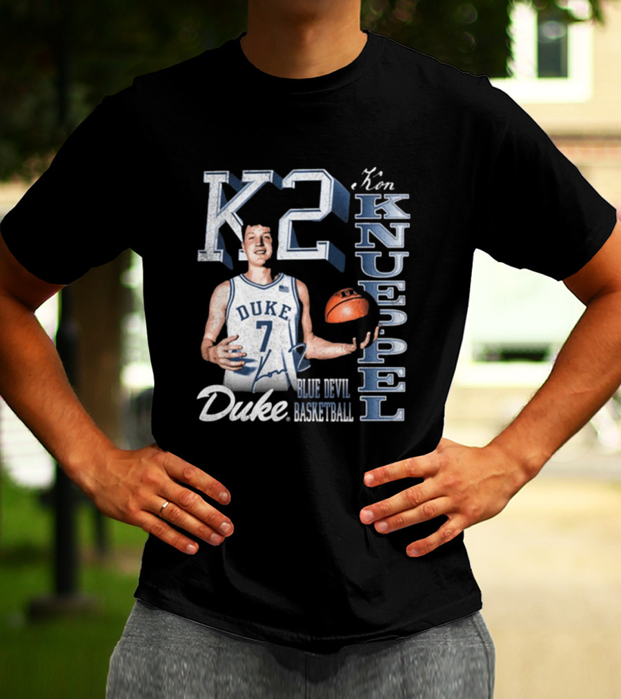 Kon Knueppel K2 Duke Blue Devils Basketball 90s Signature T-Shirt