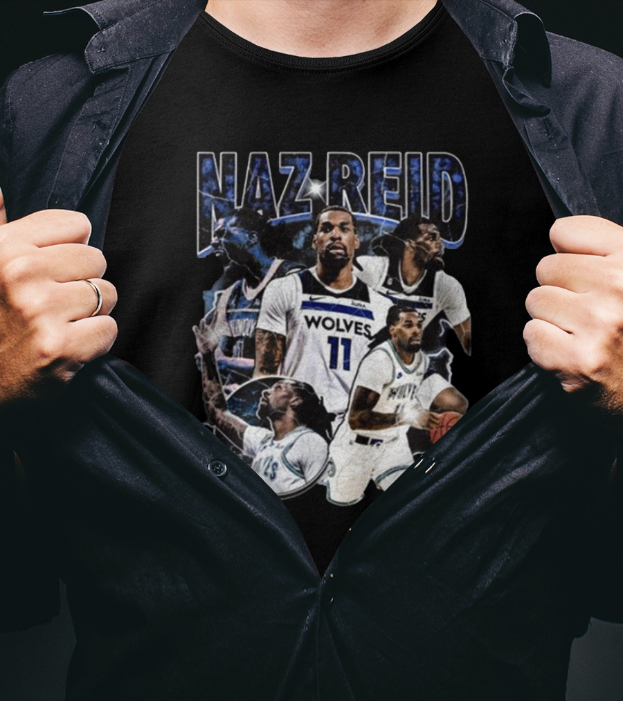 Naz Reid Minnesota Timberwolves NBA Player Collage T-Shirt