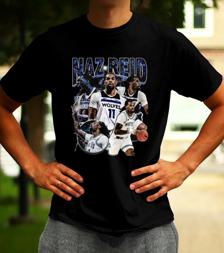 Naz Reid Minnesota Timberwolves NBA Player Collage T-Shirt