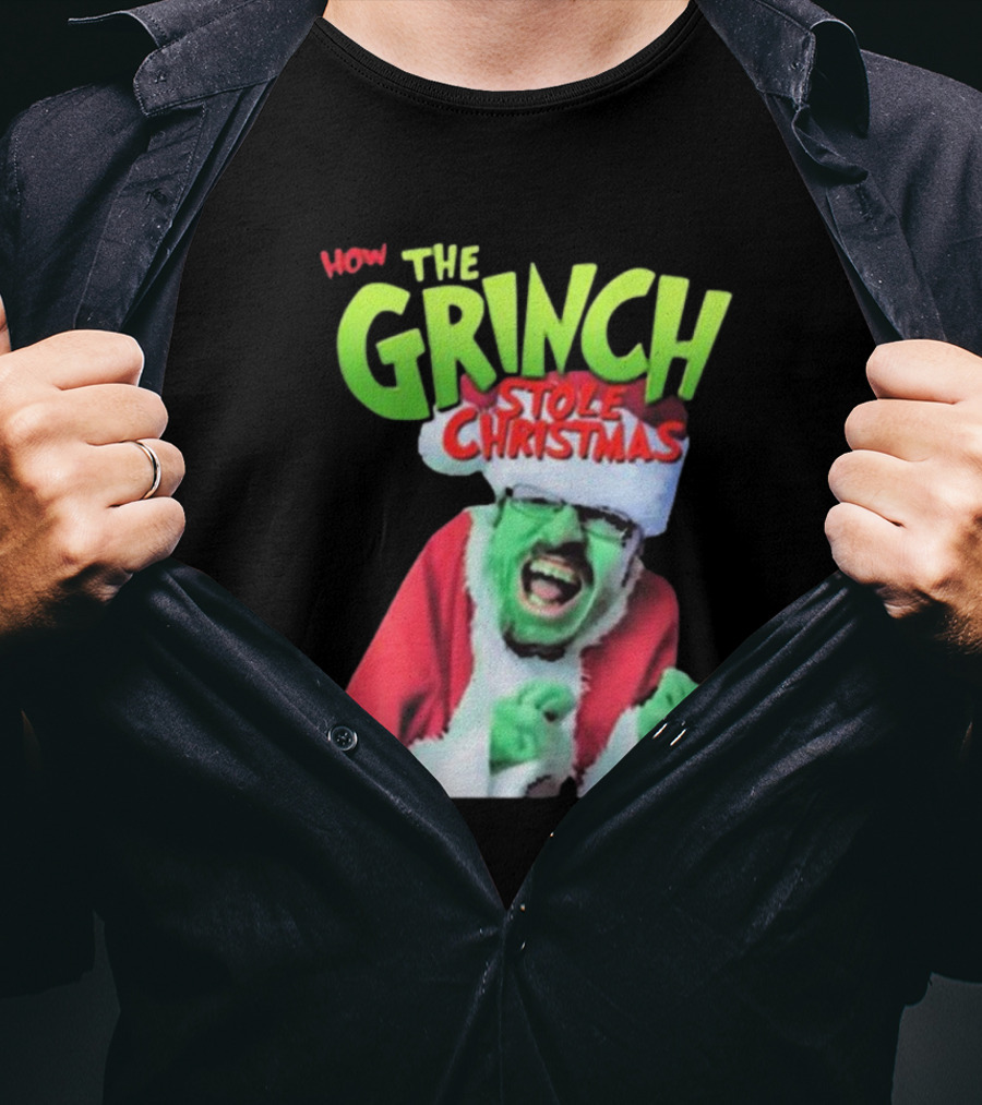 Ricky Berwick How The Grinch Stole Christmas Green Face Santa Costume T-Shirt