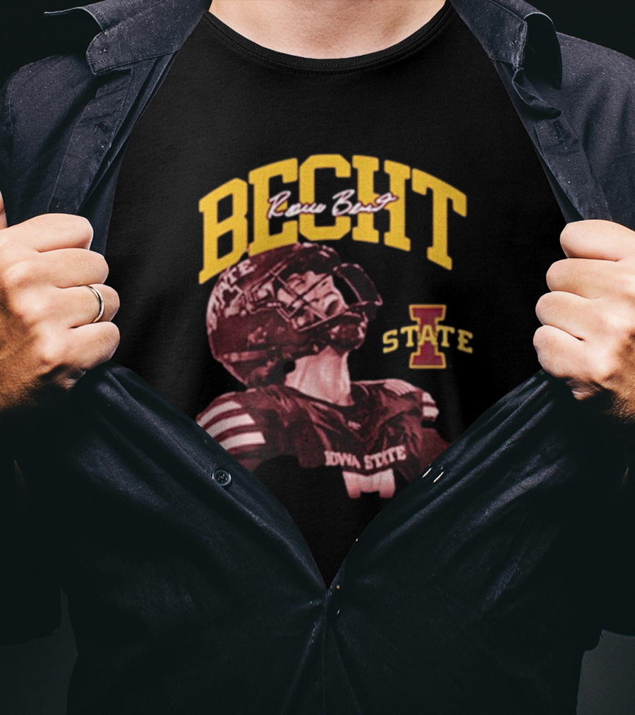 Iowa State Cyclones Rocco Becht Crimson Spotlight Signature T-Shirt