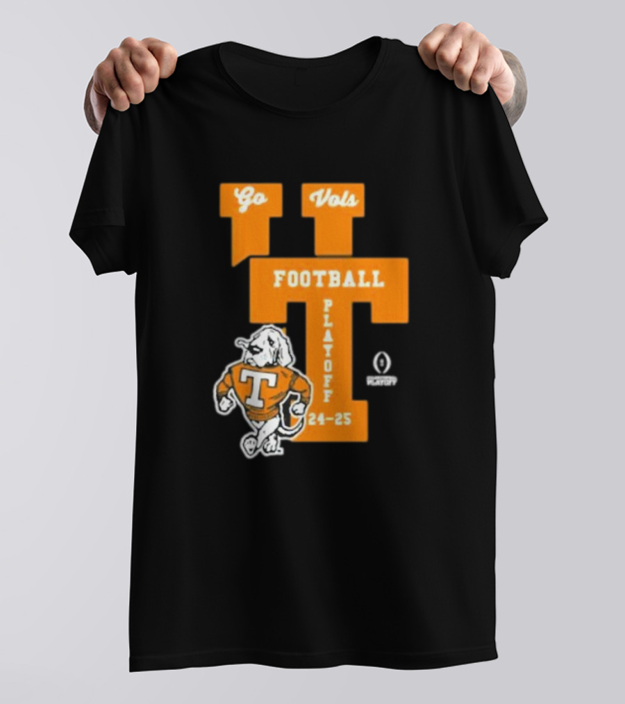 Tennessee Vols Football Playoff 24-25 Go Vols Interlock Strutting Smokey T-Shirt