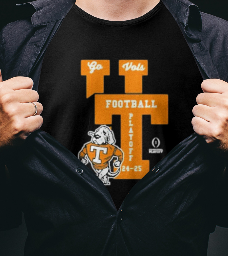 Tennessee Vols Football Playoff 24-25 Go Vols Interlock Strutting Smokey T-Shirt