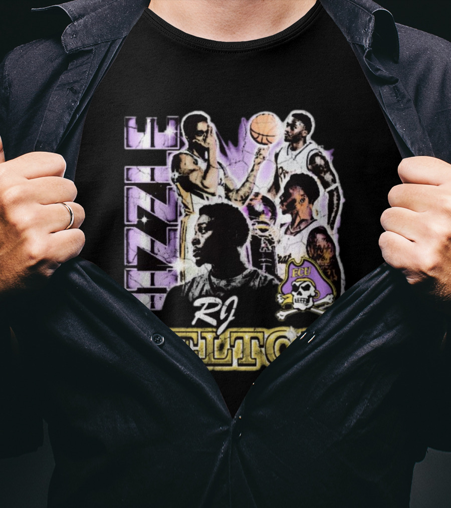 RJ Felton Jizzle ECU Basketball 90s Style With Pirates T-Shirt