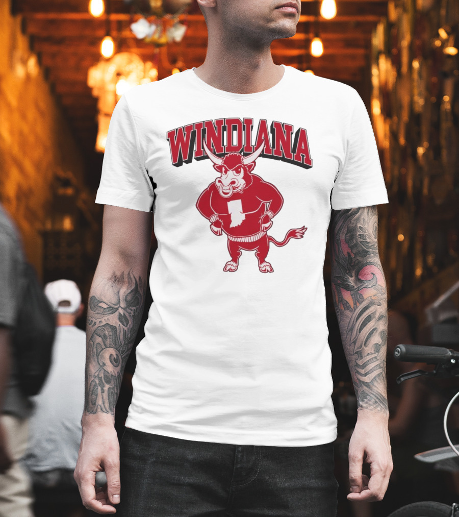 Windiana Indiana Hoosiers Football Bull Mascot T-Shirt