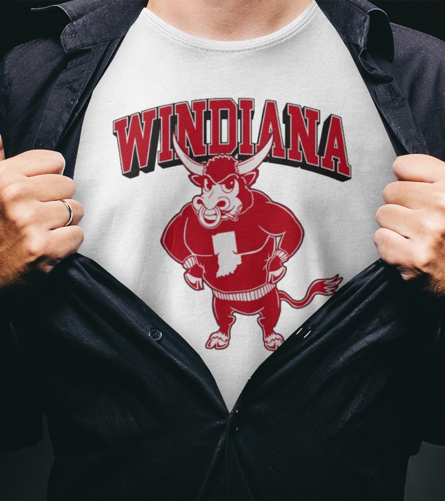 Windiana Indiana Hoosiers Football Bull Mascot T-Shirt