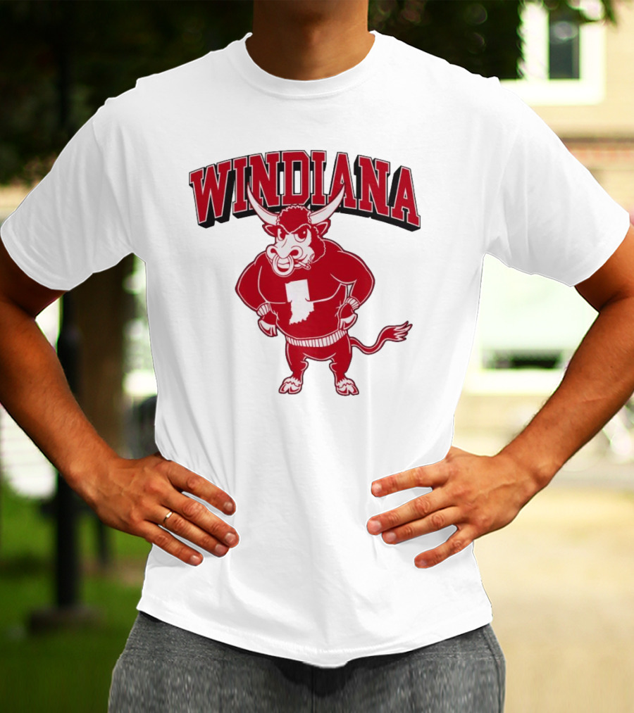 Windiana Indiana Hoosiers Football Bull Mascot T-Shirt