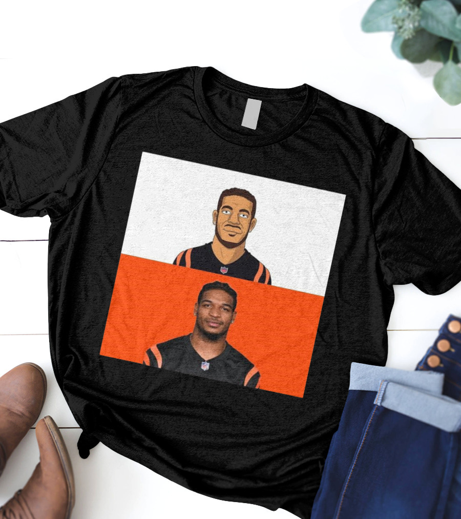 Ja’Marr Chase Cincinnati Bengals The Simpsons NFL Themed Drawing T-Shirt