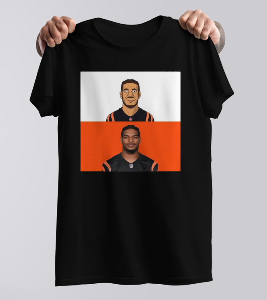 Ja’Marr Chase Cincinnati Bengals The Simpsons NFL Themed Drawing T-Shirt