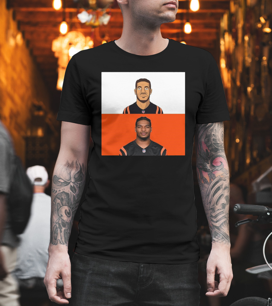 Ja’Marr Chase Cincinnati Bengals The Simpsons NFL Themed Drawing T-Shirt