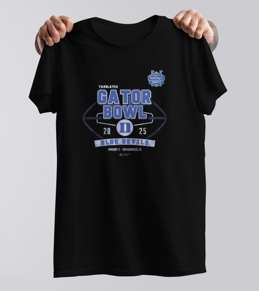 Taxslayer Gator Bowl 2025 Duke Blue Devils January 2 Jacksonville FL T-Shirt
