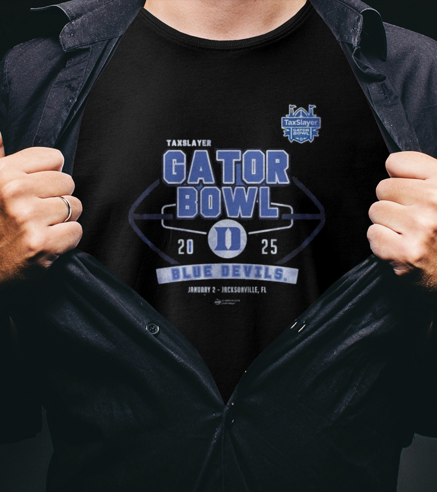 Taxslayer Gator Bowl 2025 Duke Blue Devils January 2 Jacksonville FL T-Shirt
