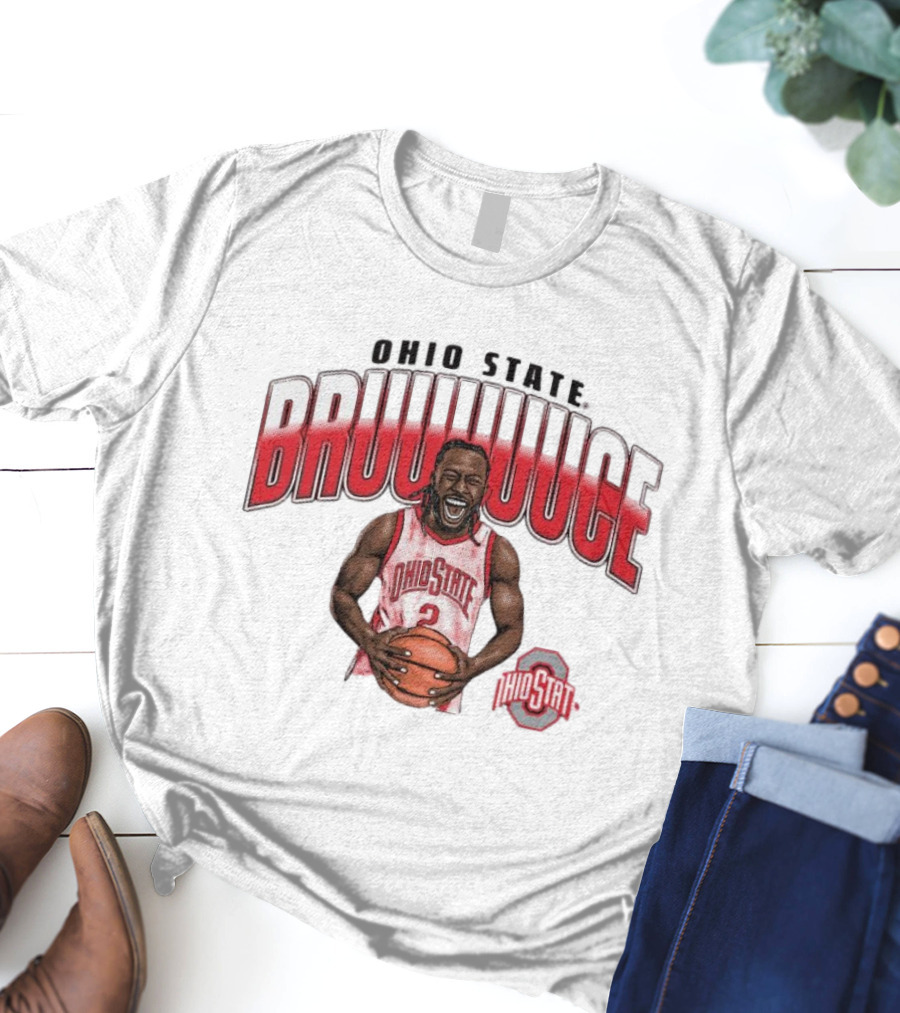 Ohio State Buckeyes Bruce Thornton BRUUUUCE With Basketball And Ohio State T-Shirt