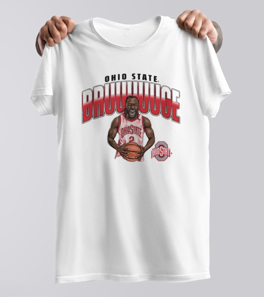 Ohio State Buckeyes Bruce Thornton BRUUUUCE With Basketball And Ohio State T-Shirt