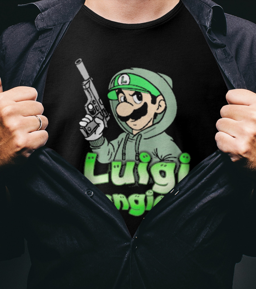 Luigi Mangione Super Mario Bros Parody That Go Hard T-Shirt