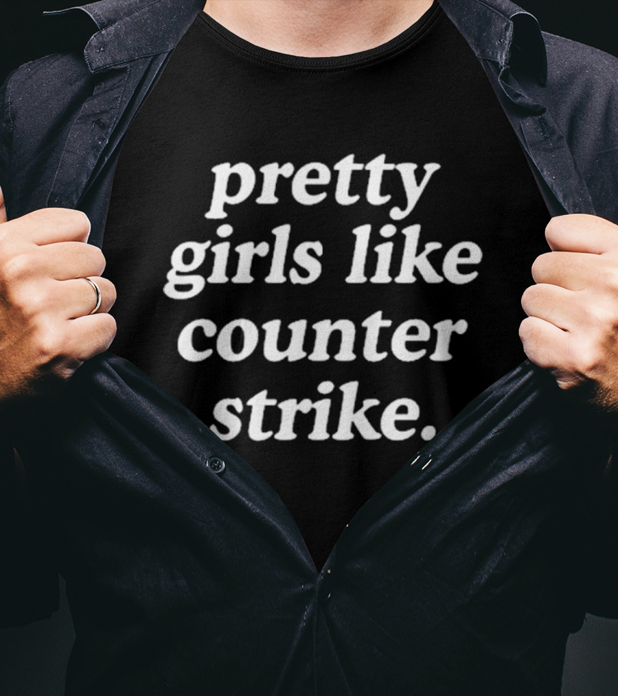 Pretty Girls Love Counter Strike Gaming T-Shirt