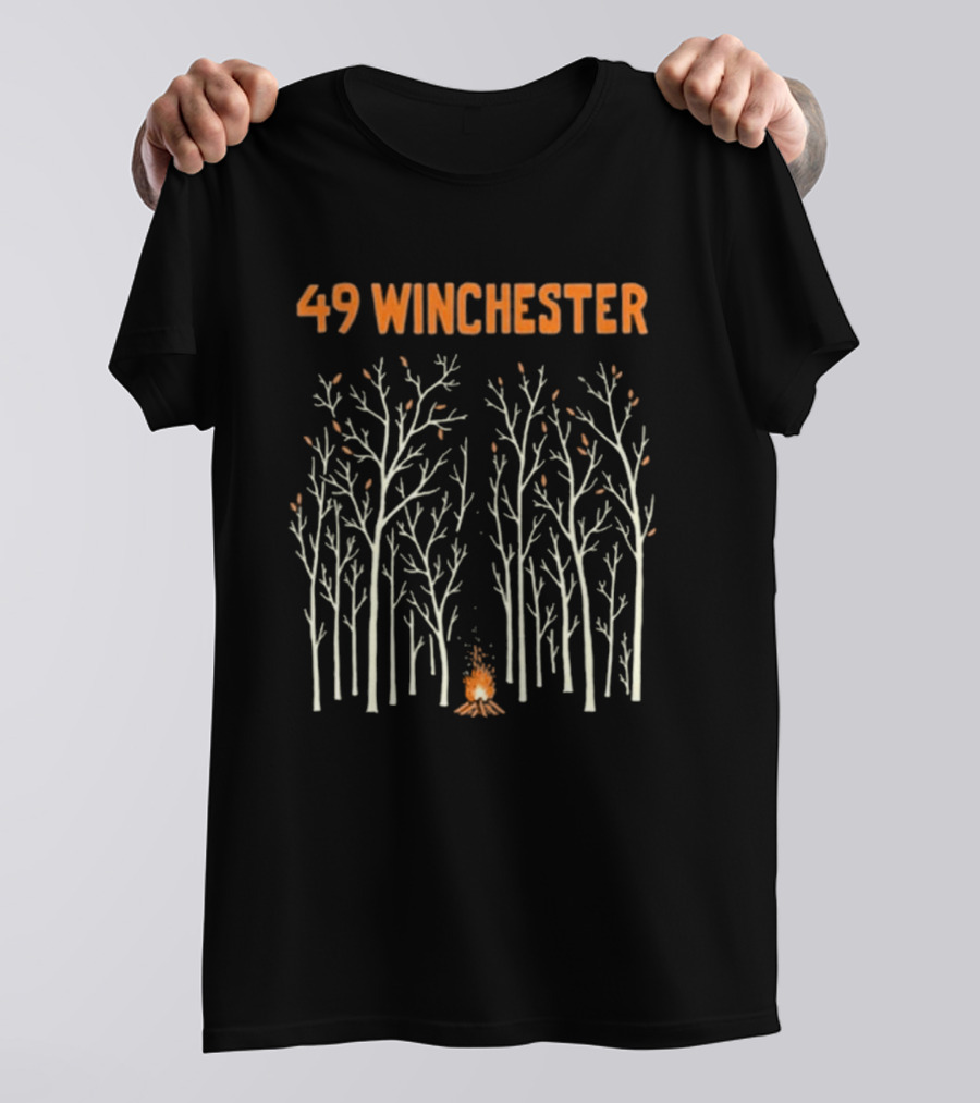 49 Winchester Trees And Campfire Scene T-Shirt