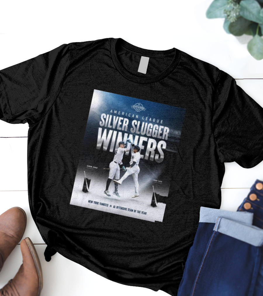 American League Silver Slugger Winners Aaron Judge Juan Soto New York Yankees AL Offensive Team Of The Year T-Shirt