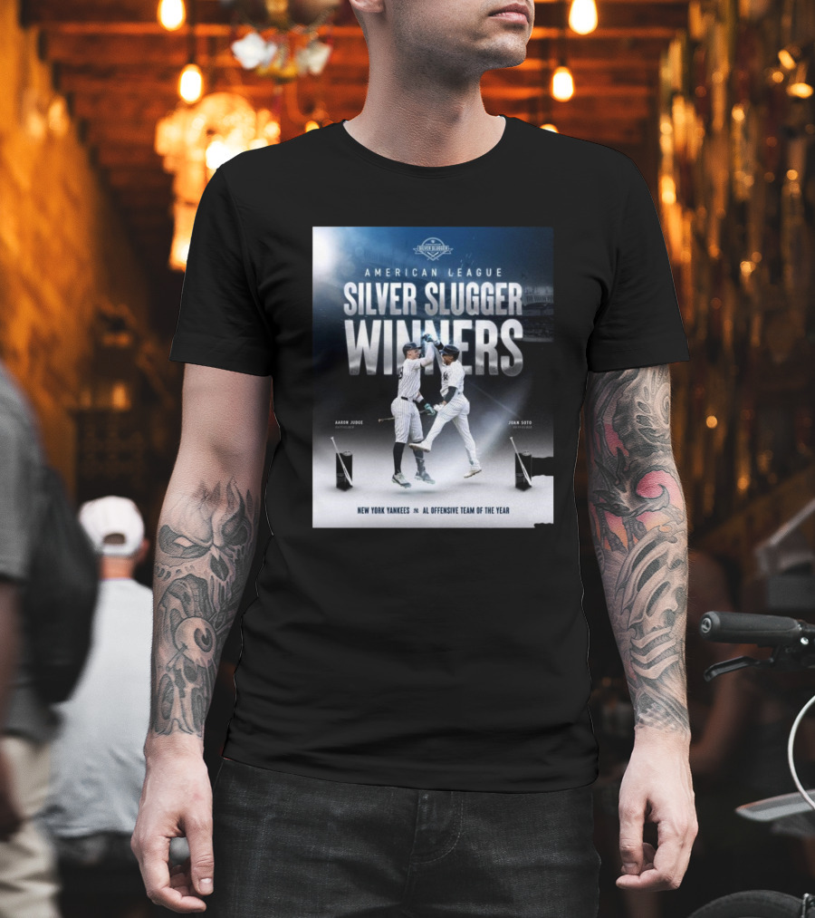 American League Silver Slugger Winners Aaron Judge Juan Soto New York Yankees AL Offensive Team Of The Year T-Shirt