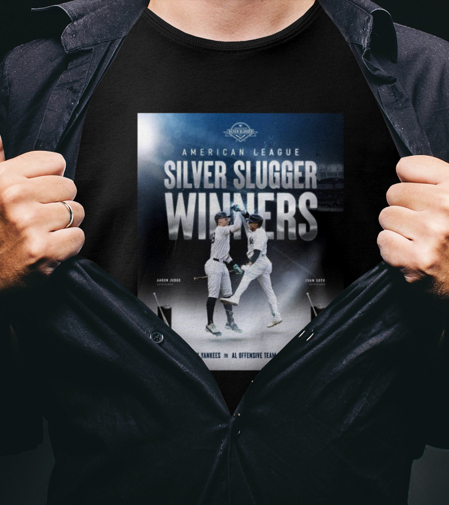 American League Silver Slugger Winners Aaron Judge Juan Soto New York Yankees AL Offensive Team Of The Year T-Shirt