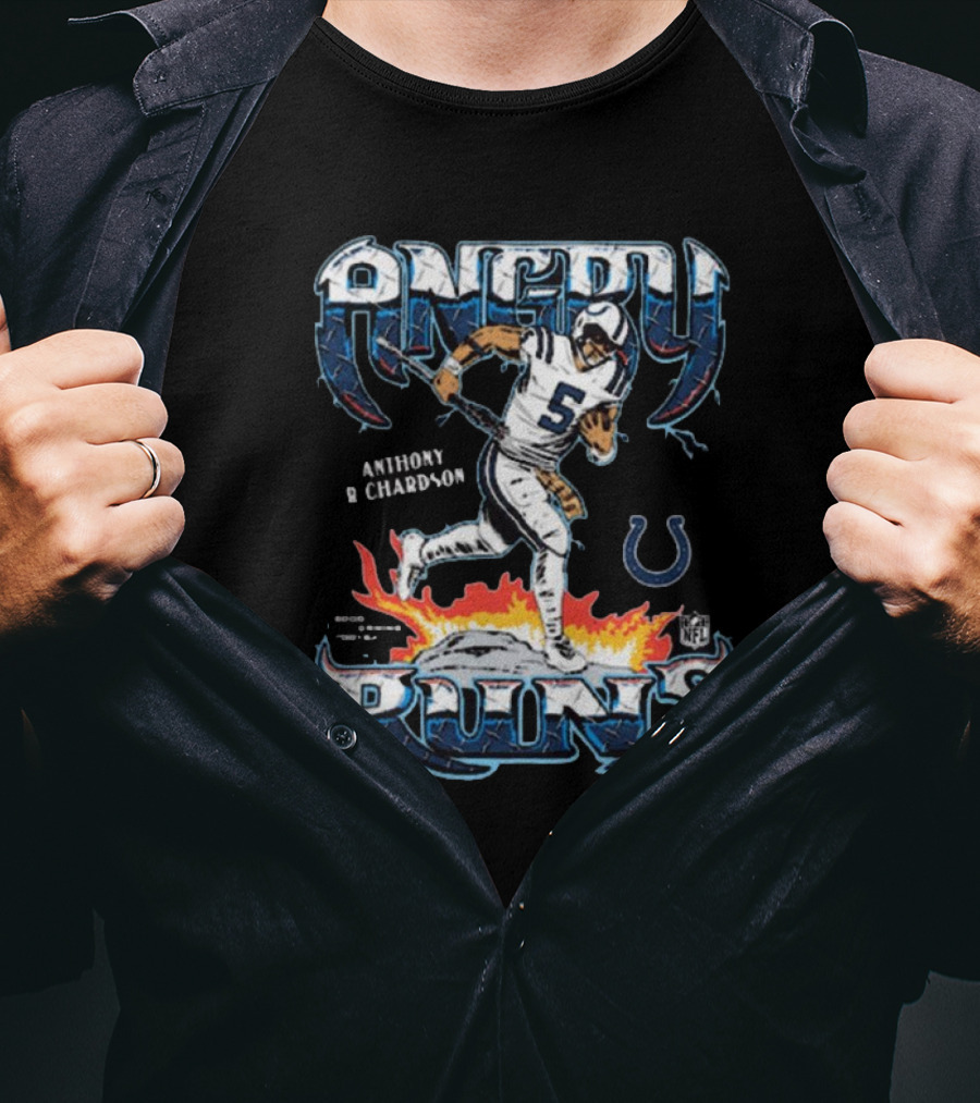 Angry Runs Anthony Richardson Indianapolis Colts NFL T-Shirt
