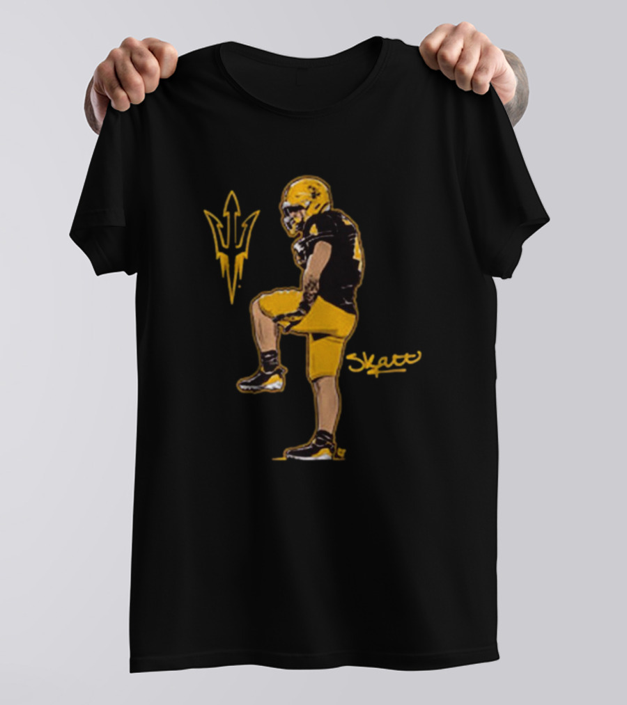 Arizona State Sun Devils Football Skattebo Pose Signature T-Shirt