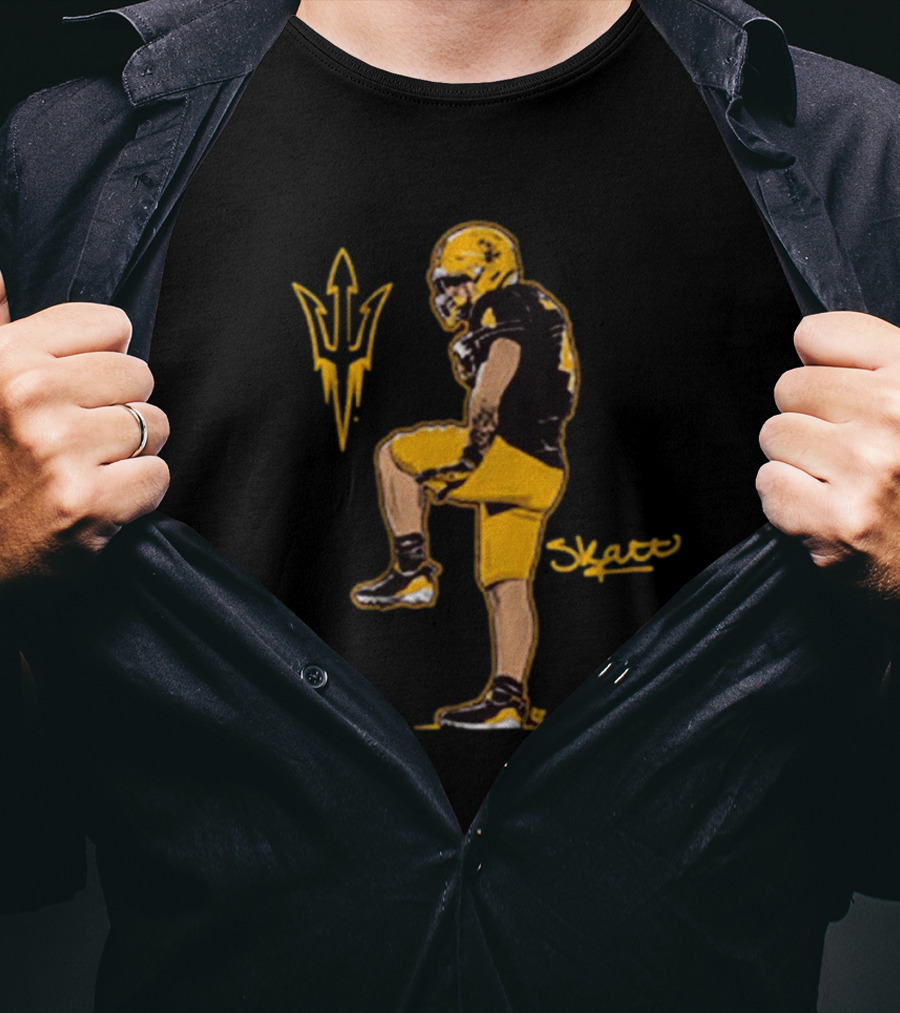 Arizona State Sun Devils Football Skattebo Pose Signature T-Shirt