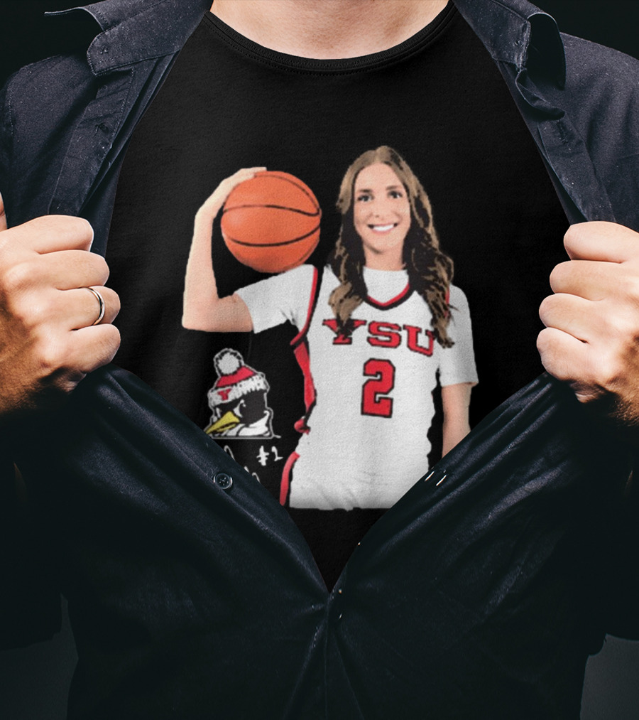 YSU Penguins Malia Magestro #2 Illustrated Signature Basketball Jersey T-Shirt