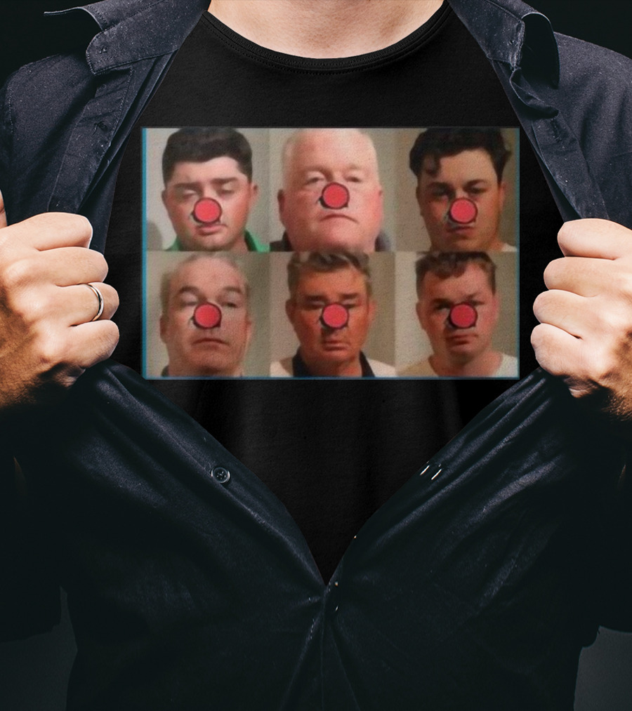 Bradley Jennings Mesker Daley Carroll And Carroll 1st 6 Man Clown Red Nose Faces T-Shirt