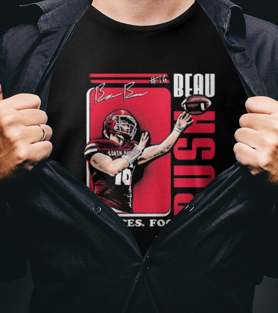 Beau Bush #16 South Dakota Coyotes Football Signature T-Shirt
