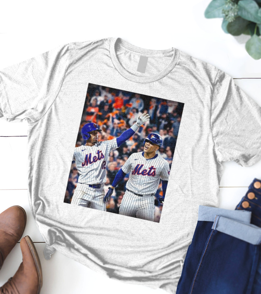 New York Mets MLB Teammates Juan Soto Francisco Lindor T-Shirt