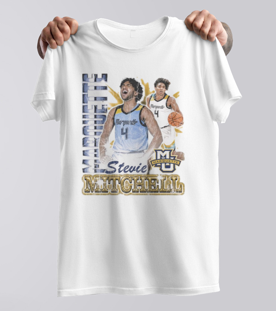 Marquette Golden Eagles Stevie Mitchell Basketball 90s T-Shirt