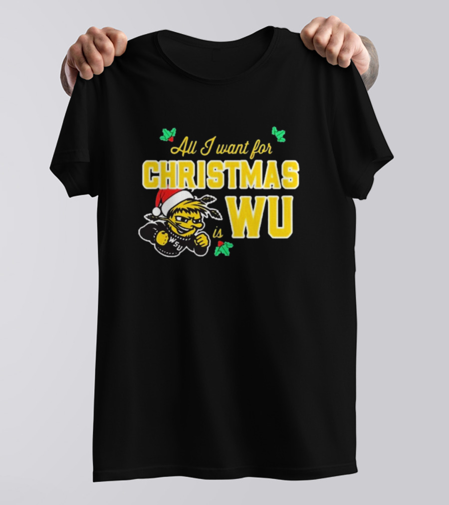 All I Want For Christmas Is WSU Wheat Shock WU T-Shirt