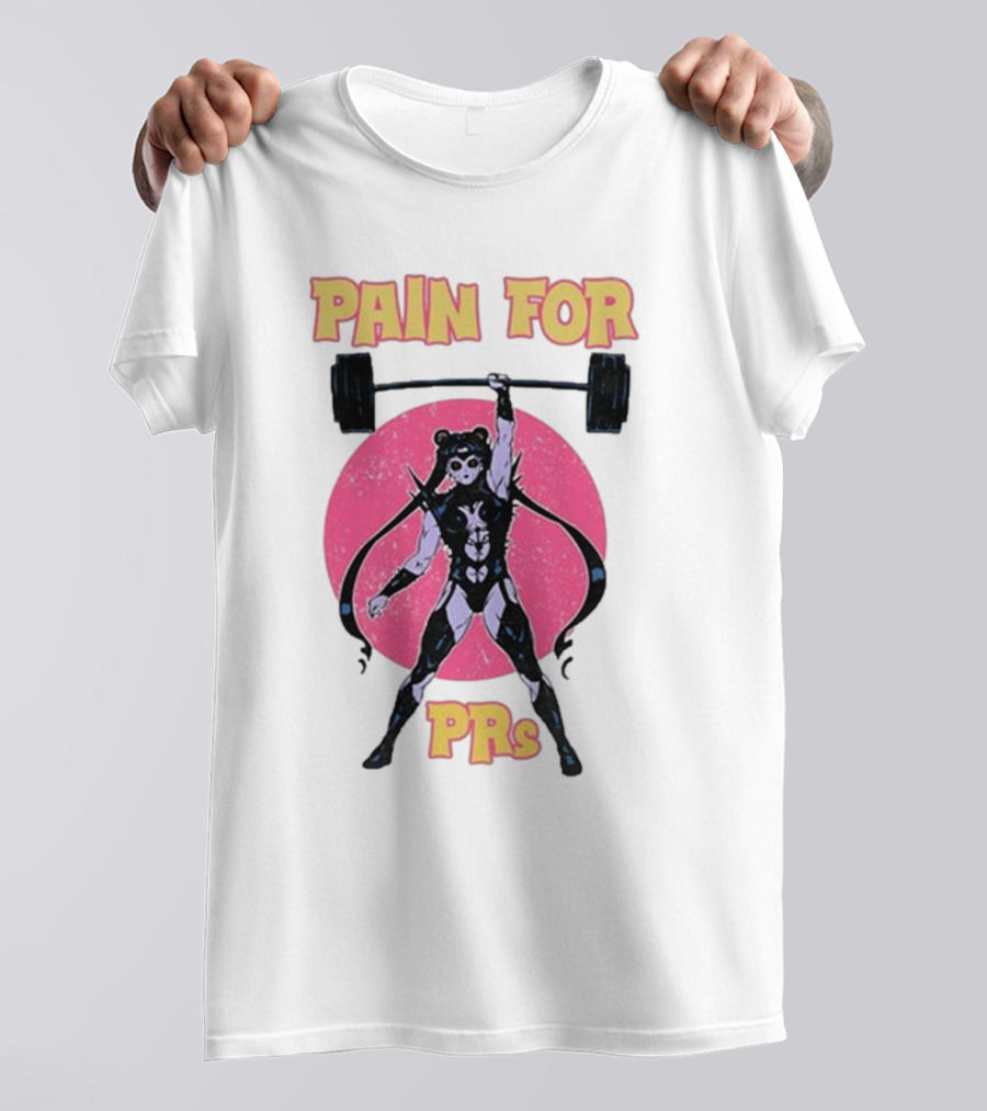 Pain For PRs Weightlifting Warrior With Barbell T-Shirt