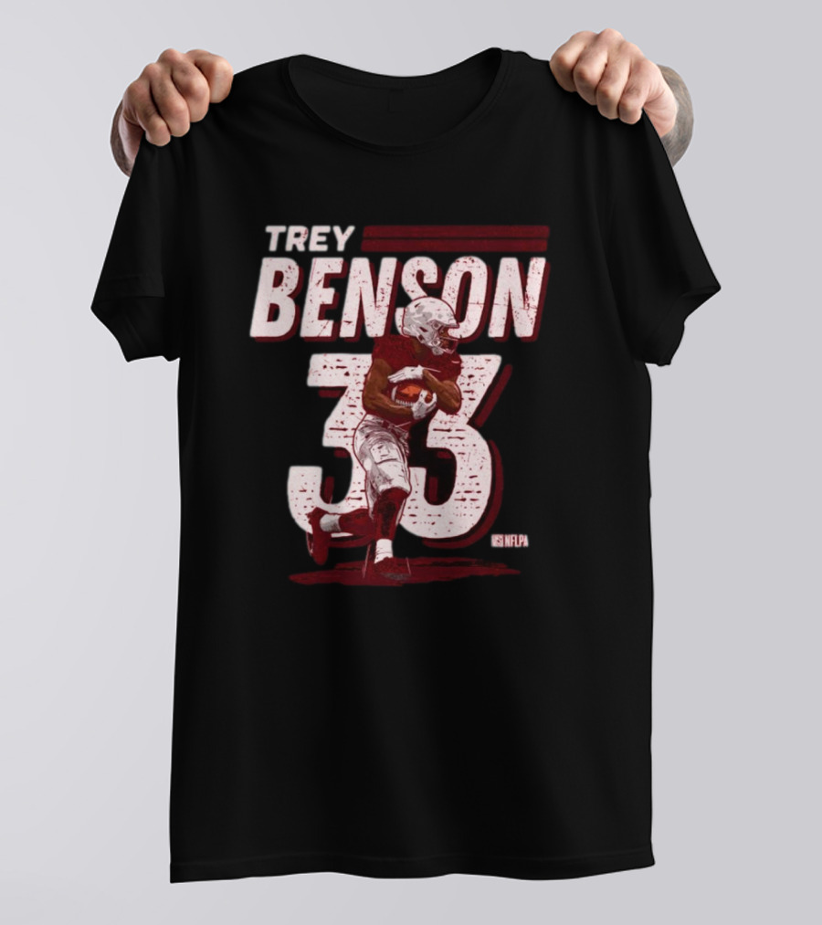 Trey Benson NFLPA #33 Vintage Arizona Cardinals T-Shirt