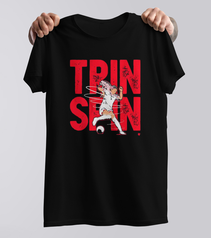 Trinity Rodman Washington Spirit Soccer Trin Spin Action T-Shirt